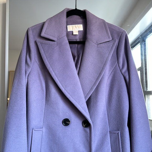 Michael Kors double breasted lilac coat - Picture 2 of 7